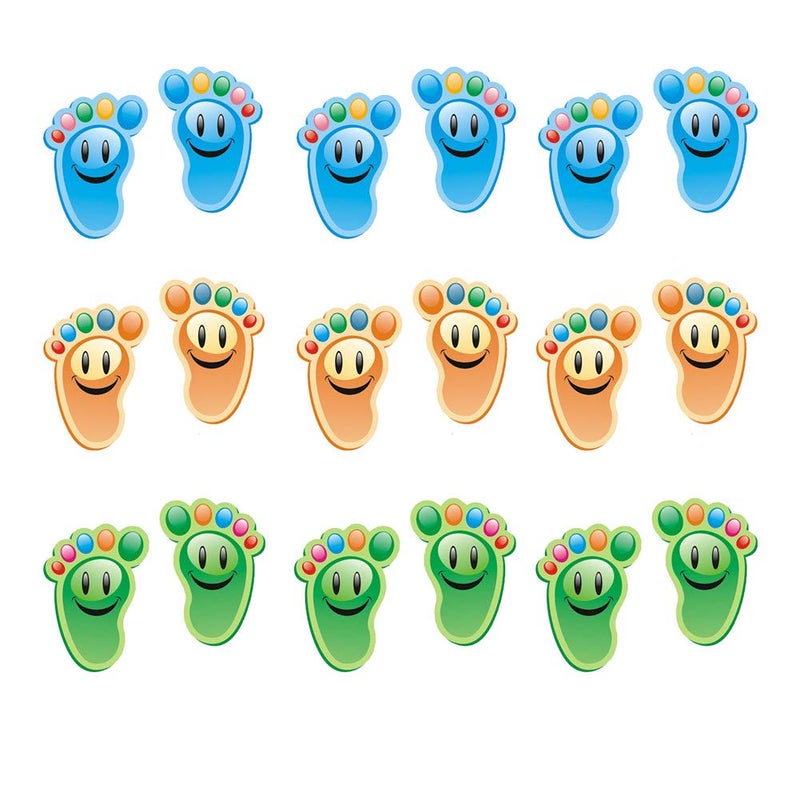 SZTLKHH 30 Pairs Kids Footprint Stickers for Classroom Lineup Spots Adhesive Vinyl Animal Stickers Social Distancing Floor Decals for Kids Nursery Floor Stairs Decor, - Image 1